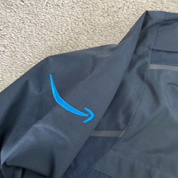 Amazon Pilot Rain Shell Jacket Mens XL Luly Yang Blue Removeable Hood Waterproof - Picture 3 of 7